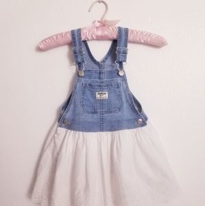 OSHKOSH B'GOSH DENIM OVERALL/JUMPER DRESS | SIZE 4T